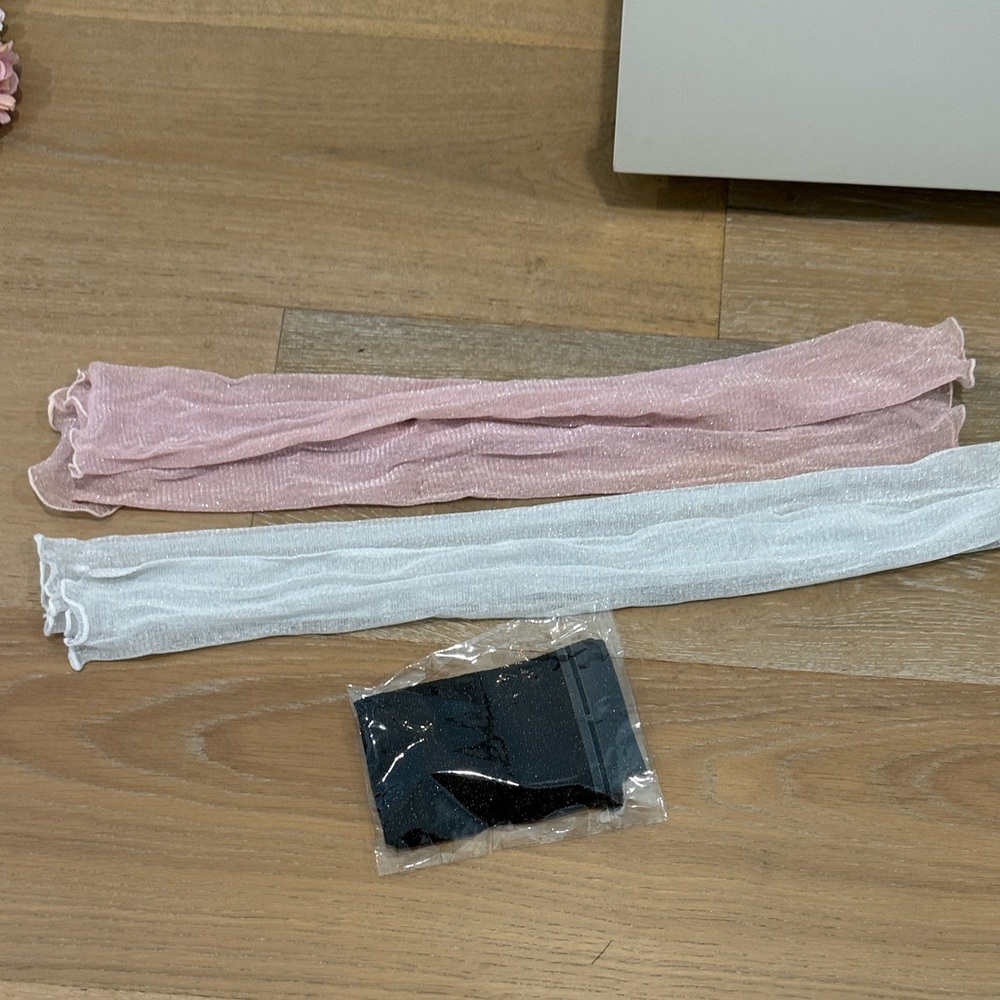 Sheer Pink, White & Black Arm Sleeves